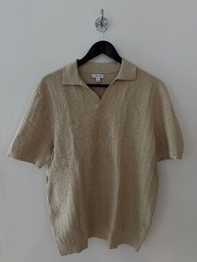 Tan Reiss Knit Polo